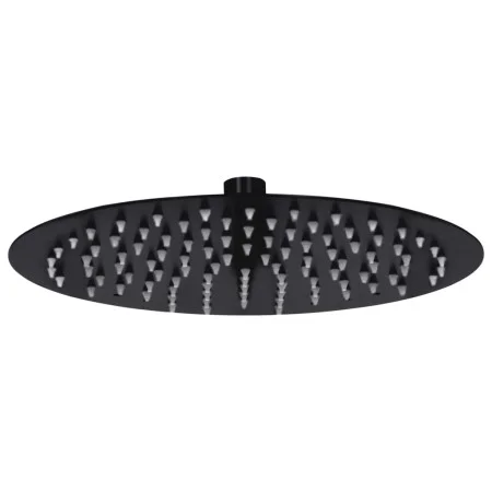 Cabezal de ducha efecto lluvia acero inox redondo negro 25 cm de vidaXL, Cabezales de ducha - Ref: Foro24-147691, Precio: 21,...