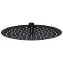 Cabezal de ducha efecto lluvia acero inox redondo negro 25 cm de vidaXL, Cabezales de ducha - Ref: Foro24-147691, Precio: 21,...