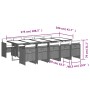 11-piece garden dining set with gray synthetic rattan cushions by , Garden sets - Ref: Foro24-3210572, Price: 962,08 €, Disco...