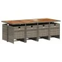Set comedor jardín 9 pzas y cojines ratán sintético gris de , Conjuntos de jardín - Ref: Foro24-3210566, Precio: 746,74 €, De...