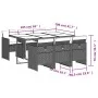 7-piece garden dining set with black synthetic rattan cushions by , Garden sets - Ref: Foro24-3210547, Price: 519,80 €, Disco...
