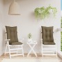 Cushions for high-back chair 2 pcs gray taupe melange fabric by , Cushions for chairs and sofas - Ref: Foro24-4002370, Price:...