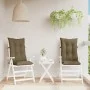 Cushions for high-back chair 2 pcs gray taupe melange fabric by , Cushions for chairs and sofas - Ref: Foro24-4002370, Price:...