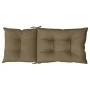 Cushions for high-back chair 2 pcs gray taupe melange fabric by , Cushions for chairs and sofas - Ref: Foro24-4002370, Price:...