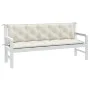 Cojines para banco jardín 2 uds tela crema melange 180x50x7 cm de , Cojines para sillas y sofás - Ref: Foro24-4002621, Precio...
