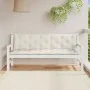 Cushions for garden bench 2 units cream melange fabric 180x50x7 cm by , Cushions for chairs and sofas - Ref: Foro24-4002621, ...