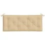 Cushions for garden bench 2 units beige melange fabric 120x50x7 cm by , Cushions for chairs and sofas - Ref: Foro24-4002600, ...