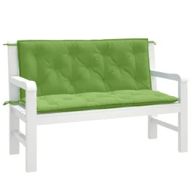 Cushions for garden bench 2 units green melange fabric 120x50x7 cm by , Cushions for chairs and sofas - Ref: Foro24-4002602, ...