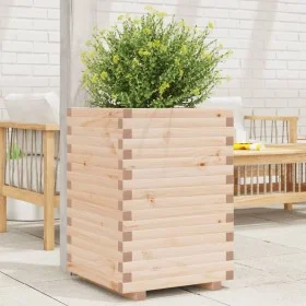 Solid pine wood planter 50x50x72 cm by , Pots and planters - Ref: Foro24-3282609, Price: 154,12 €, Discount: %