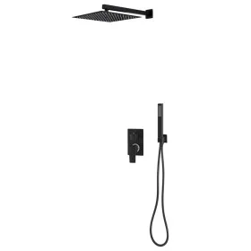 Black 201 stainless steel shower system by vidaXL, Jet nozzles for bathtubs and showers - Ref: Foro24-147718, Price: 146,11 €...