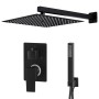 Black 201 stainless steel shower system by vidaXL, Jet nozzles for bathtubs and showers - Ref: Foro24-147718, Price: 148,78 €...