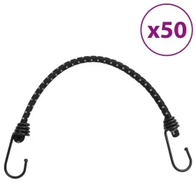 Elastic cords with reflective strips and hooks 50 units 38 cm by , Tent Accessories - Ref: Foro24-4008144, Price: 48,13 €, Di...