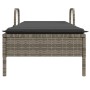 Lounger with wheels and gray synthetic rattan cushion by , Loungers - Ref: Foro24-368310, Price: 164,40 €, Discount: %