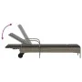 Lounger with wheels and gray synthetic rattan cushion by , Loungers - Ref: Foro24-368310, Price: 172,13 €, Discount: %
