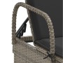 Lounger with wheels and gray synthetic rattan cushion by , Loungers - Ref: Foro24-368310, Price: 164,40 €, Discount: %