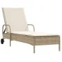 Wheelchair with synthetic beige rattan cushion by , Loungers - Ref: Foro24-368312, Price: 187,74 €, Discount: %