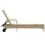 Wheelchair with synthetic beige rattan cushion by , Loungers - Ref: Foro24-368312, Price: 187,74 €, Discount: %