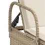 Wheelchair with synthetic beige rattan cushion by , Loungers - Ref: Foro24-368312, Price: 187,74 €, Discount: %