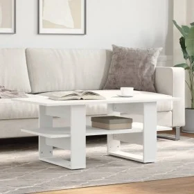Engineered wood white coffee table 102x55x42 cm by , Coffee table - Ref: Foro24-823261, Price: 57,91 €, Discount: %