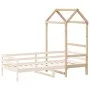 Massives Kiefernholz-Kinderbett-Dach 118x70x176,5 cm von , Zubehör für Betten und Lattenroste - Ref: Foro24-846985, Preis: 66...