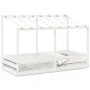 Kinderbett mit massivem Kieferndach in Weiß 100x200 cm. von , Betten und Lattenroste - Ref: Foro24-846998, Preis: 179,61 €, R...