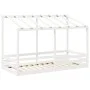Kinderbett mit massivem Kieferndach in Weiß 100x200 cm. von , Betten und Lattenroste - Ref: Foro24-846998, Preis: 179,61 €, R...