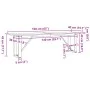 Center table with solid pine wood frame and iron, 160x40x45 by , Coffee table - Ref: Foro24-3282668, Price: 90,80 €, Discount: %