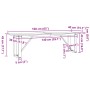 Mesa de centro marco O madera maciza pino y hierro 160x40x45 de , Mesas de centro - Ref: Foro24-3282668, Precio: 91,98 €, Des...
