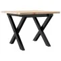Center table with X frame made of solid pine wood and iron, measuring 40x40x35 cm. by , Coffee table - Ref: Foro24-3282680, P...
