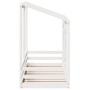Cama infantil con techo madera maciza pino blanco 75x190 cm de , Camas y somieres - Ref: Foro24-847010, Precio: 124,82 €, Des...
