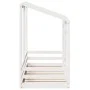 Cama infantil con techo madera maciza pino blanco 75x190 cm de , Camas y somieres - Ref: Foro24-847010, Precio: 123,75 €, Des...