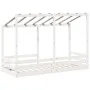 Cama infantil con techo madera maciza pino blanco 75x190 cm de , Camas y somieres - Ref: Foro24-847010, Precio: 123,75 €, Des...