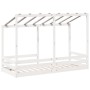 Kinderbett mit massivem Dach aus weißem Kiefernholz 75x190 cm von , Betten und Lattenroste - Ref: Foro24-847010, Preis: 124,8...