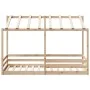 Children's bed with solid white pine wood roof 80x200 cm by , Beds and slatted bases - Ref: Foro24-847004, Price: 125,22 €, D...
