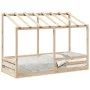 Cama infantil con techo madera maciza pino 90x190 cm de , Camas y somieres - Ref: Foro24-847006, Precio: 106,89 €, Descuento: %