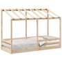 Children's bed with solid pine wood roof 90x190 cm by , Beds and slatted bases - Ref: Foro24-847006, Price: 107,87 €, Discoun...