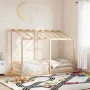 Cama infantil con techo madera maciza pino 90x190 cm de , Camas y somieres - Ref: Foro24-847006, Precio: 106,89 €, Descuento: %
