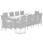 Set de comedor de jardín 11 pzas y cojines ratán sintético gris de , Conjuntos de jardín - Ref: Foro24-3277560, Precio: 1,00 ...