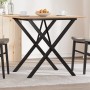 Dining table with solid pine wood and iron frame 90x90x75 cm by , Kitchen and dining tables - Ref: Foro24-3282696, Price: 89,...