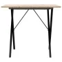 Dining table with solid pine wood and iron frame 90x90x75 cm by , Kitchen and dining tables - Ref: Foro24-3282696, Price: 89,...