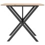 Dining table with solid pine wood and iron frame 90x90x75 cm by , Kitchen and dining tables - Ref: Foro24-3282696, Price: 89,...