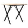 Dining table with solid pine wood and iron frame 90x90x75 cm by , Kitchen and dining tables - Ref: Foro24-3282696, Price: 89,...