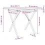 Dining table with solid pine wood and iron frame 90x90x75 cm by , Kitchen and dining tables - Ref: Foro24-3282696, Price: 89,...
