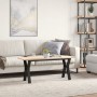 Center table with solid pine wood frame and iron, 110x40x45 cm by , Coffee table - Ref: Foro24-3282711, Price: 75,92 €, Disco...