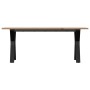 Center table with solid pine wood frame and iron, 110x40x45 cm by , Coffee table - Ref: Foro24-3282711, Price: 75,92 €, Disco...