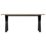 Center table with solid pine wood frame and iron, 110x40x45 cm by , Coffee table - Ref: Foro24-3282711, Price: 74,80 €, Disco...