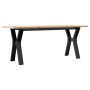 Center table with solid pine wood frame and iron, 110x40x45 cm by , Coffee table - Ref: Foro24-3282711, Price: 75,92 €, Disco...