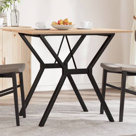 Esstisch aus massivem Kiefernholz und Eisenrahmen 90x90x75 cm. von , Küchen- und Esstische - Ref: Foro24-3282718, Preis: 106,...