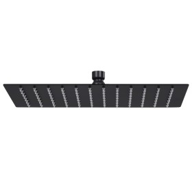 Cabezal ducha efecto lluvia acero inox cuadrado negro 30x20 cm de vidaXL, Cabezales de ducha - Ref: Foro24-147700, Precio: 22...