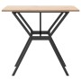 Dining table with solid pine wood and iron frame, 90x90x75 cm. by , Kitchen and dining tables - Ref: Foro24-3282718, Price: 1...